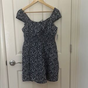 Old Navy Navy and White Floral Mini Dress